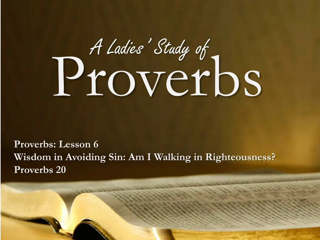 a ladies study of