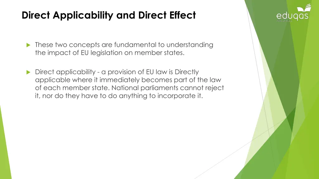 direct applicability and direct effect