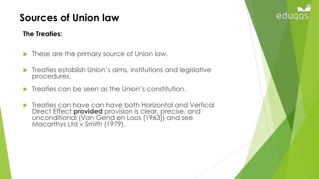sources of union law