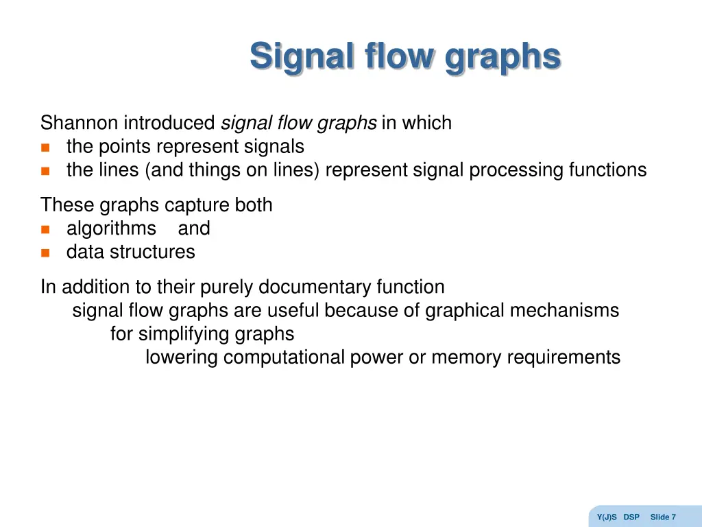 signal flow graphs