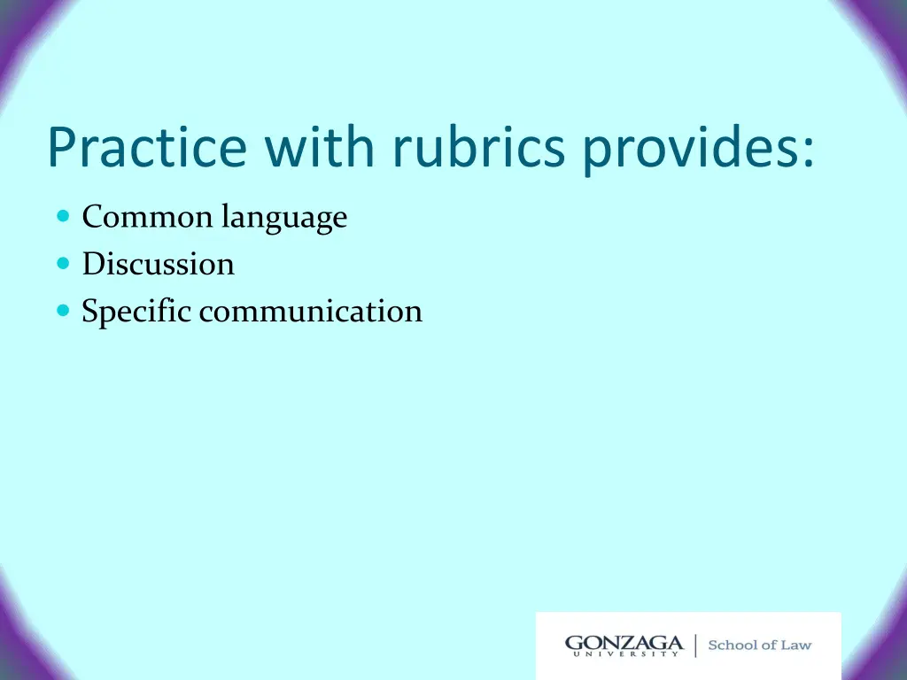 practice with rubrics provides