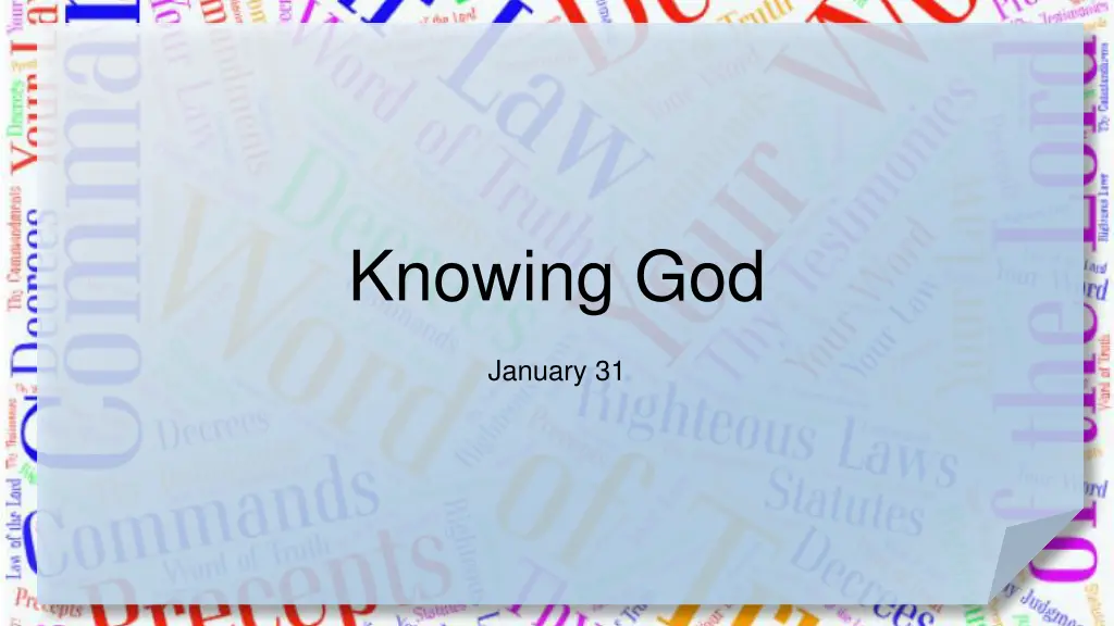 knowing god 1