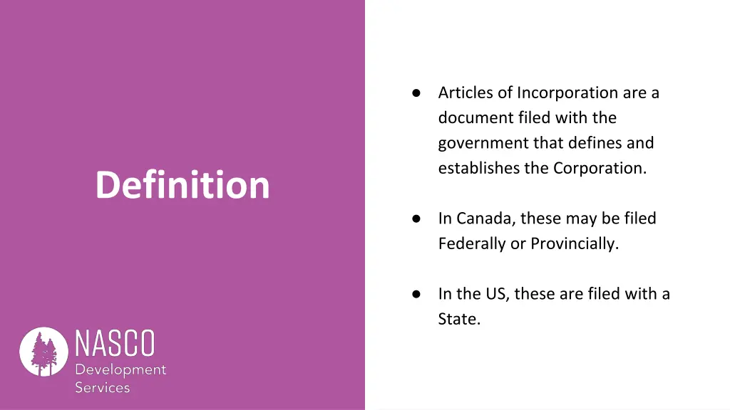 articles of incorporation are a document filed 1