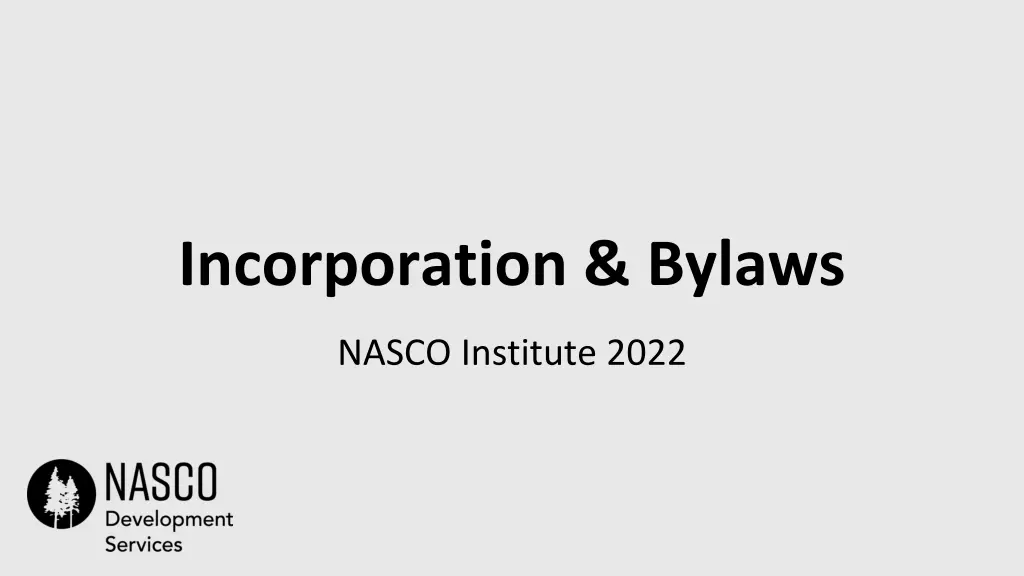 incorporation bylaws