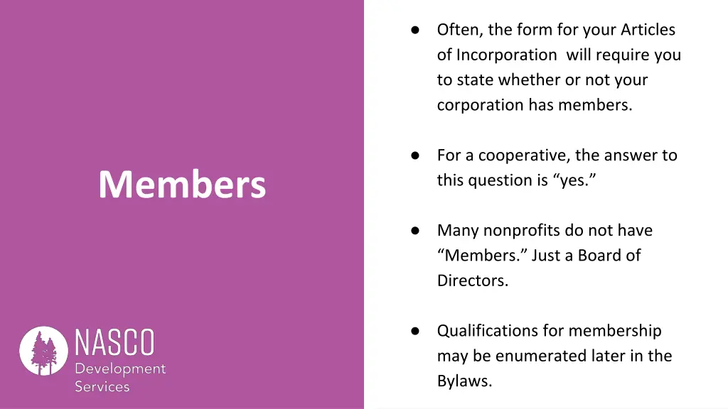 often the form for your articles of incorporation
