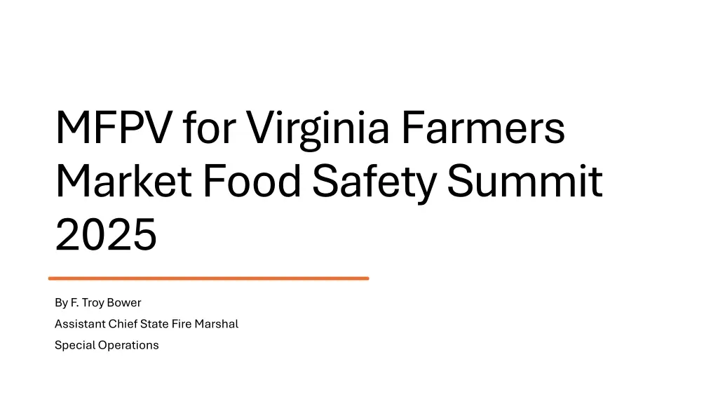 mfpv for virginia farmers market food safety