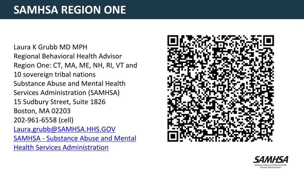 samhsa region one