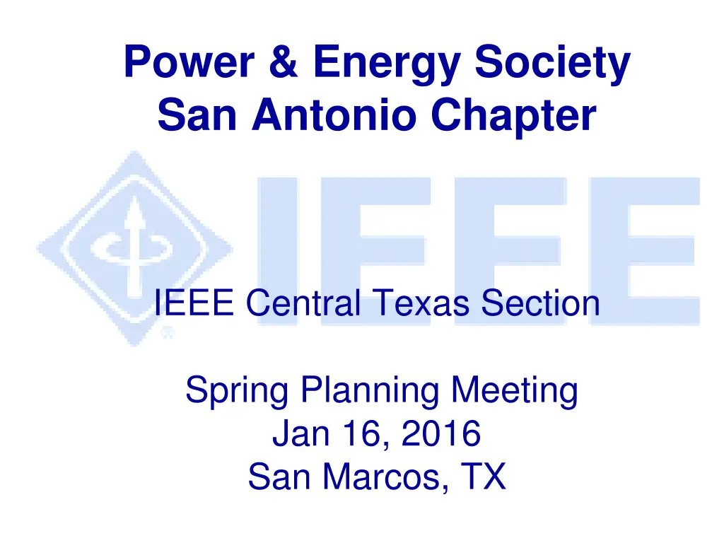 power energy society san antonio chapter