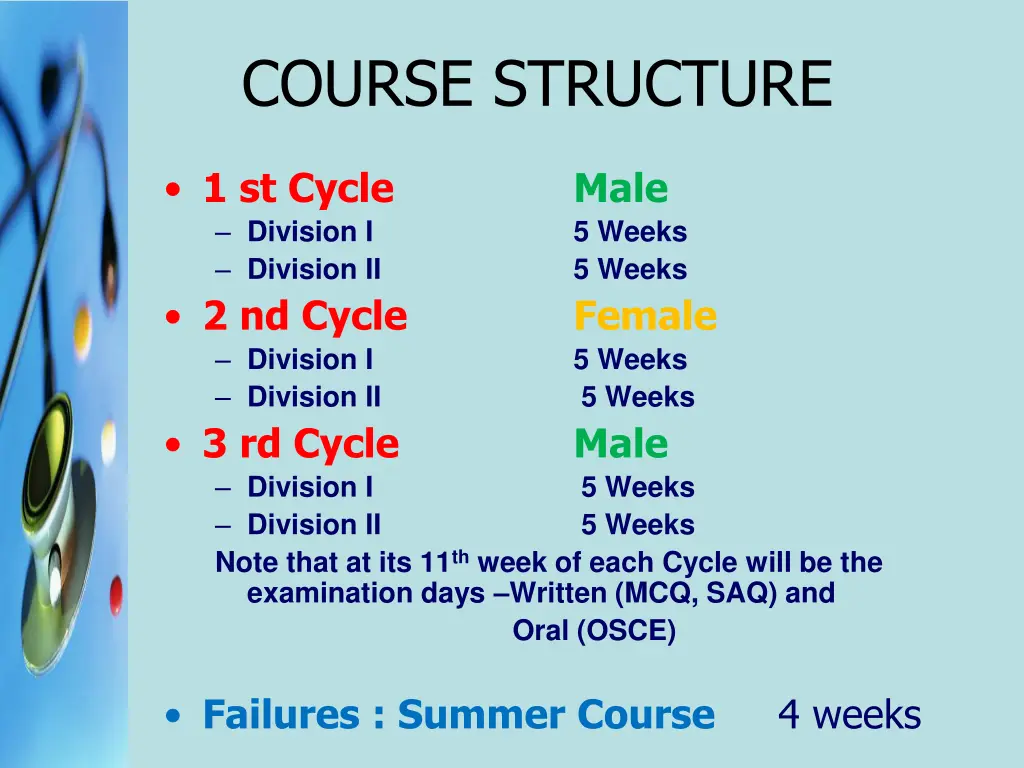 course structure
