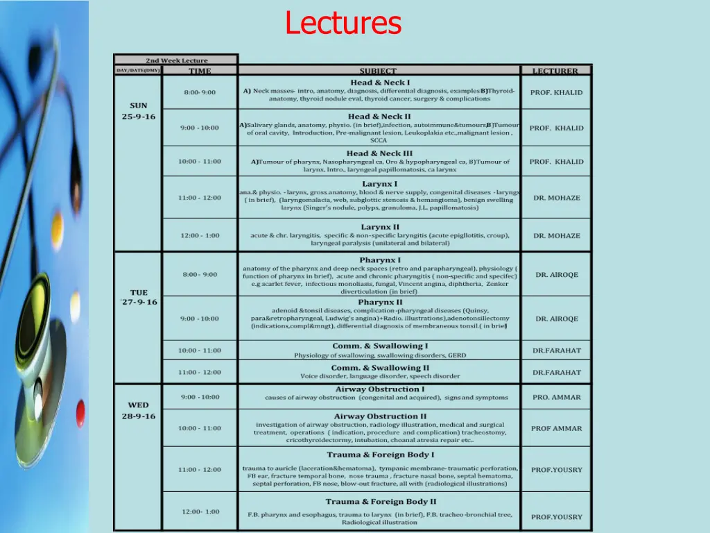 lectures 1