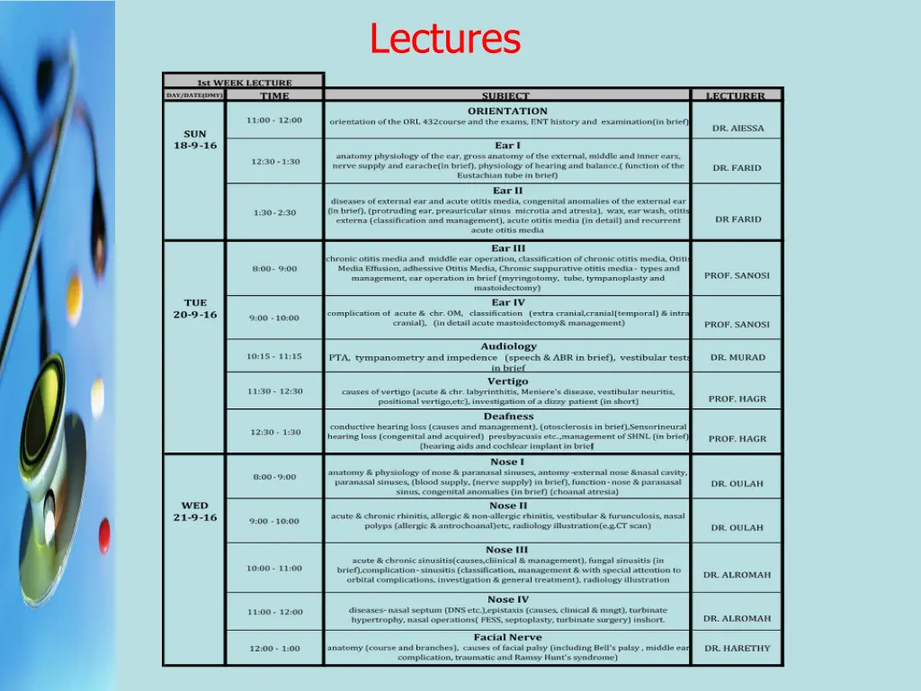 lectures