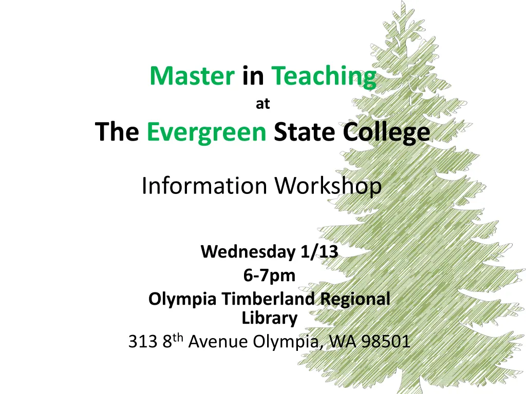 master in teaching at the evergreen state college 4