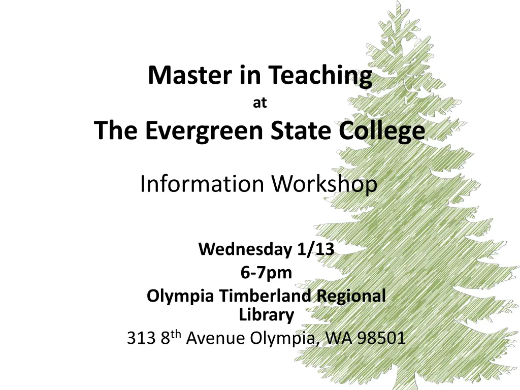 master in teaching at the evergreen state college 5