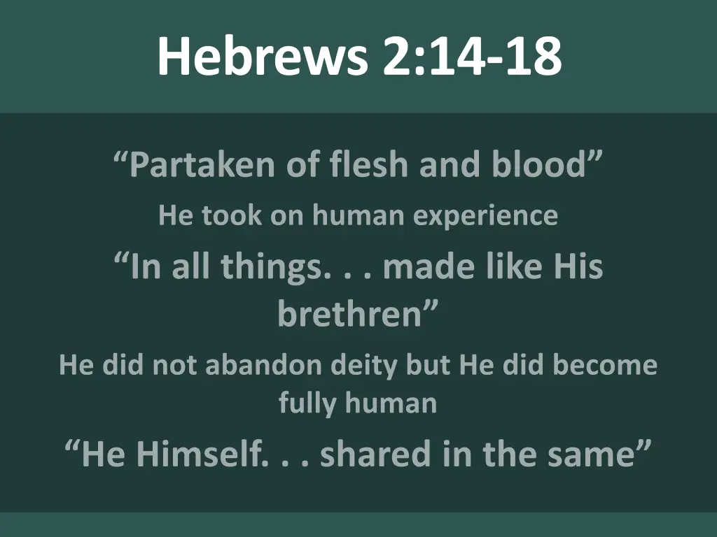 hebrews 2 14 18 3