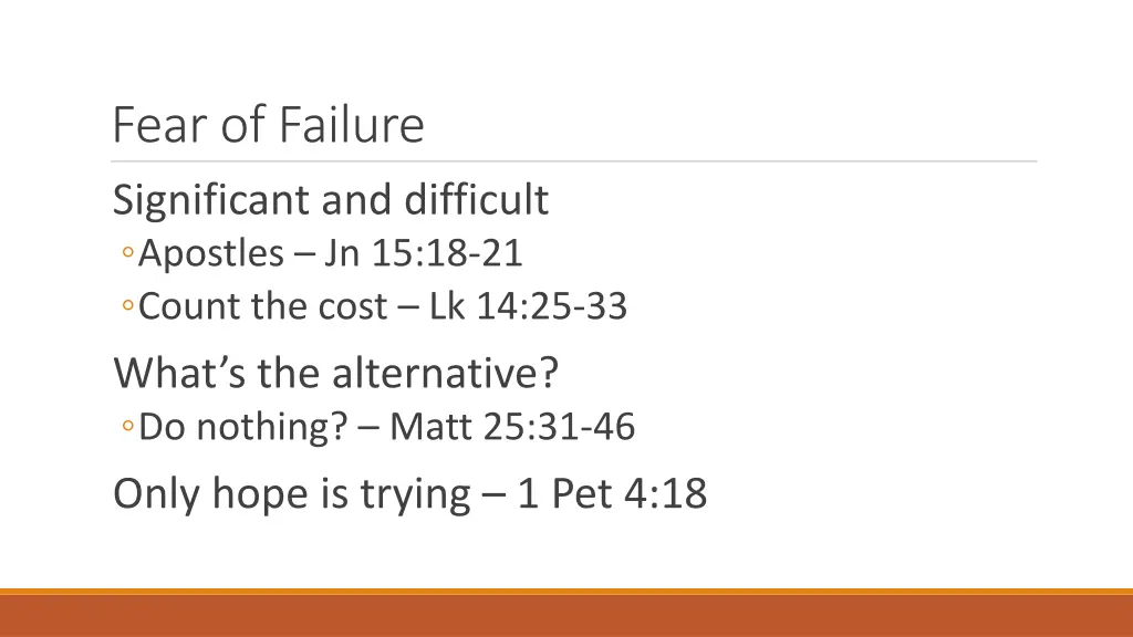 fear of failure significant and difficult
