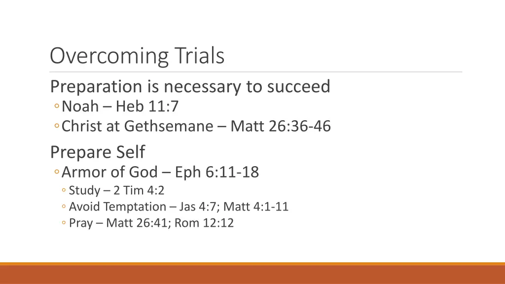 overcoming trials preparation is necessary