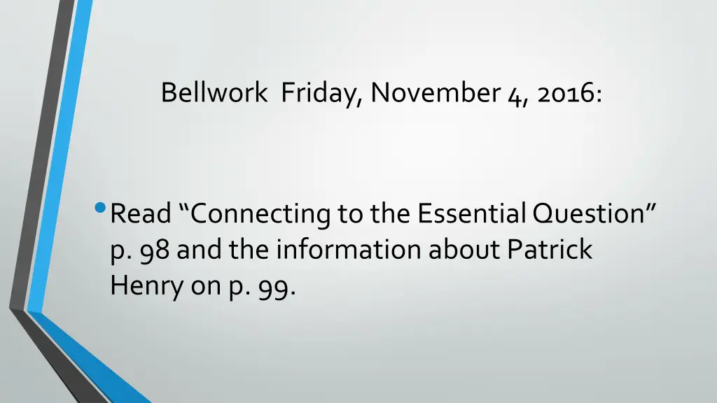 bellwork friday november 4 2016