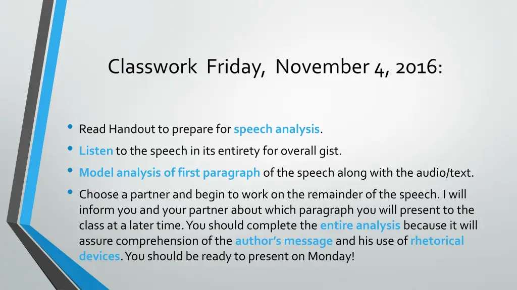 classwork friday november 4 2016