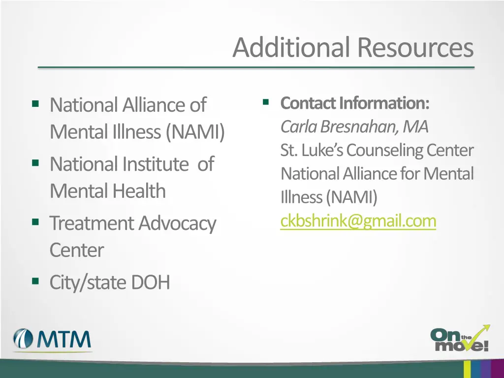 additional resources