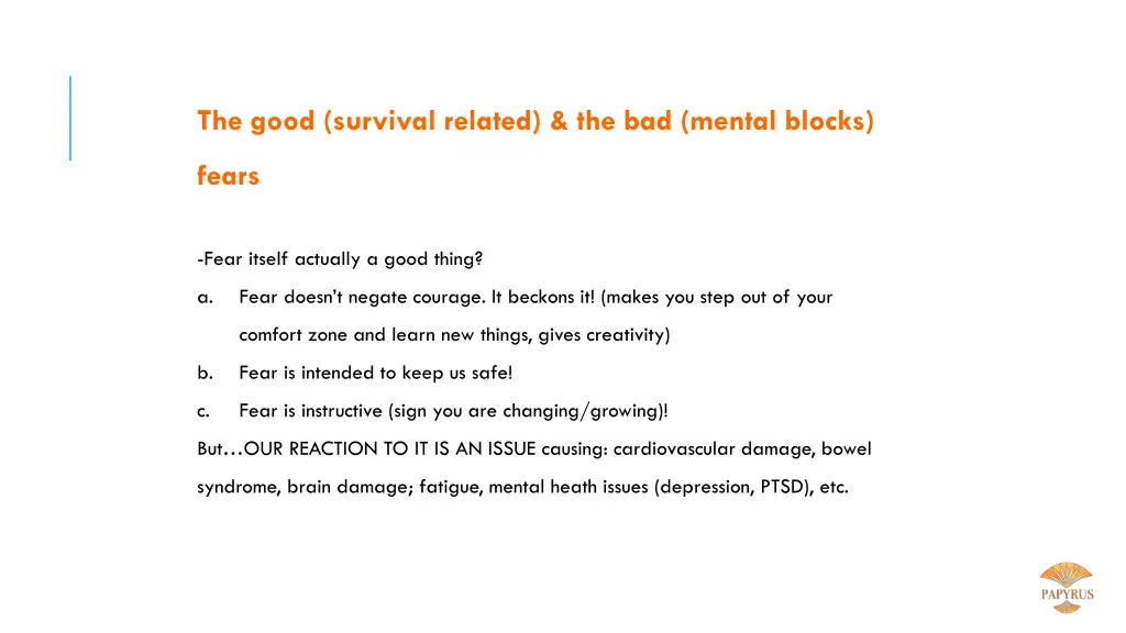 the good survival related the bad mental blocks