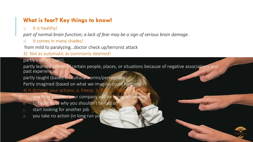 what is fear key things to know it is healthy