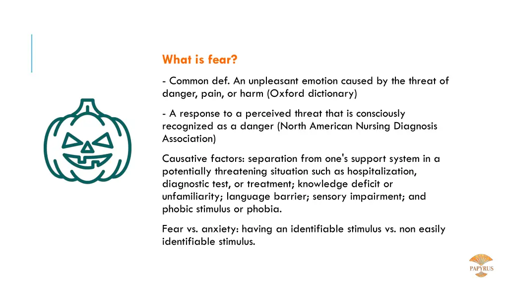 what is fear