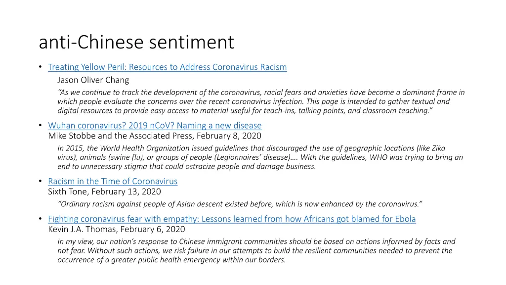 anti chinese sentiment