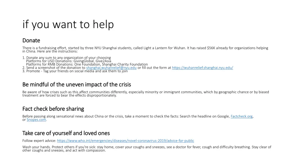 if you want to help