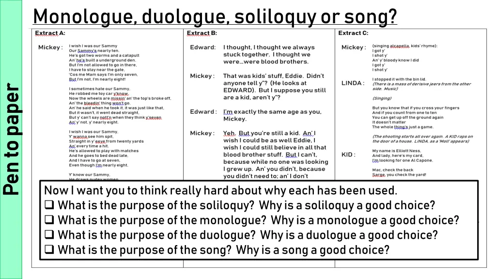monologue duologue soliloquy or song 1