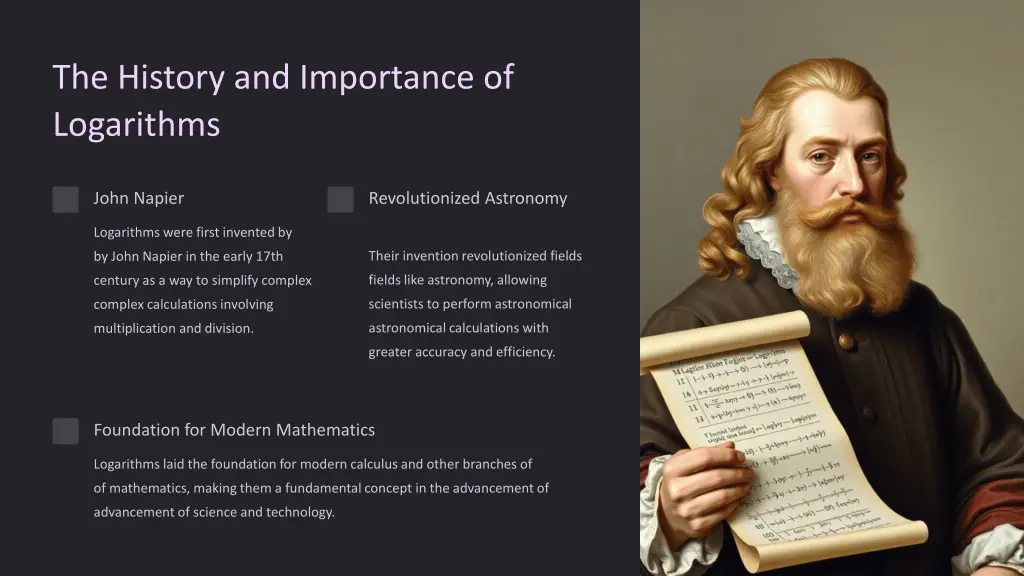 the history and importance of logarithms