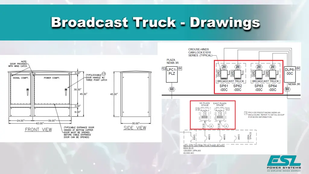 broadcast truck drawings