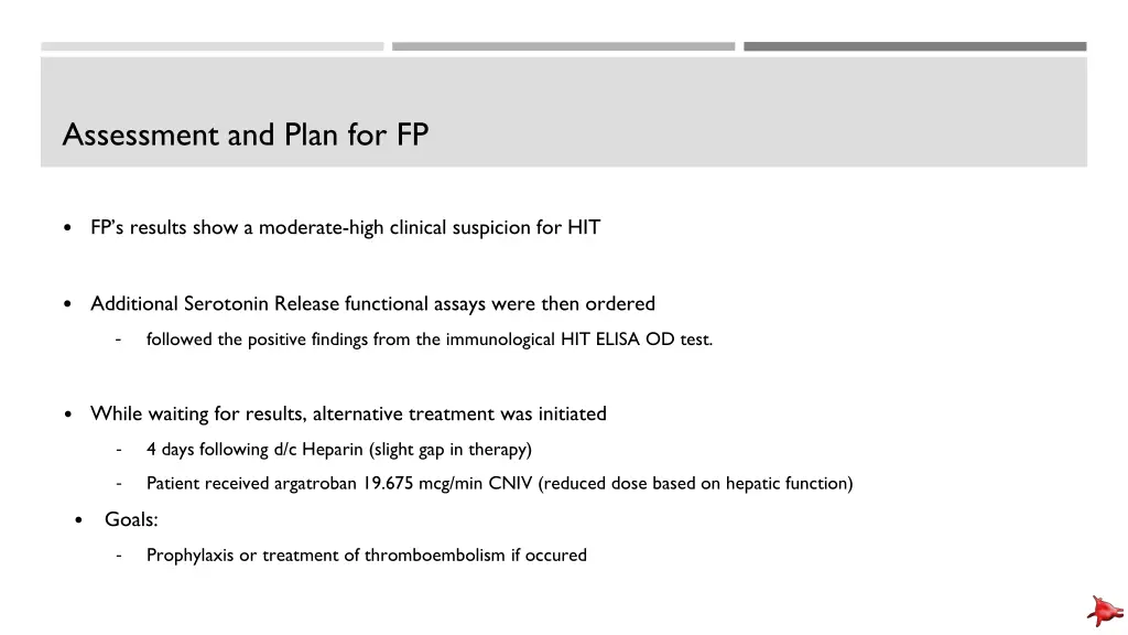 assessment and plan for fp