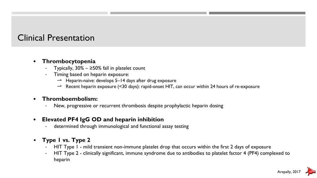 clinical presentation
