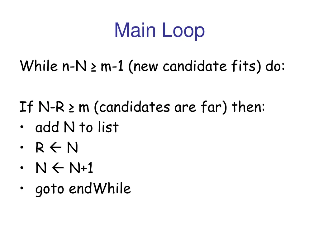 main loop