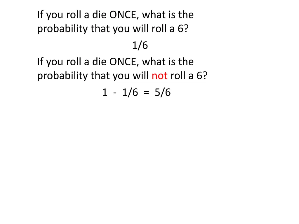 if you roll a die once what is the probability 3