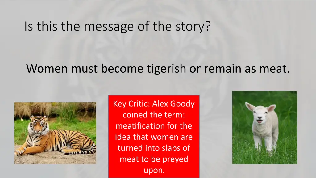 is this the message of the story