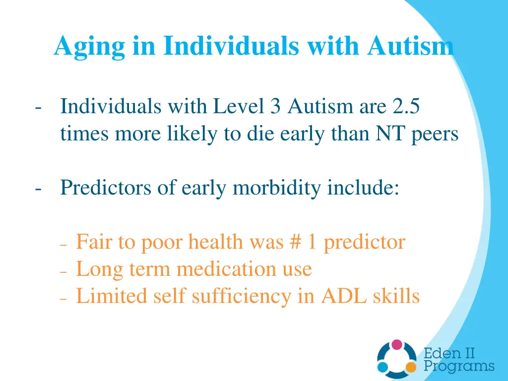 aging in individuals with autism 2