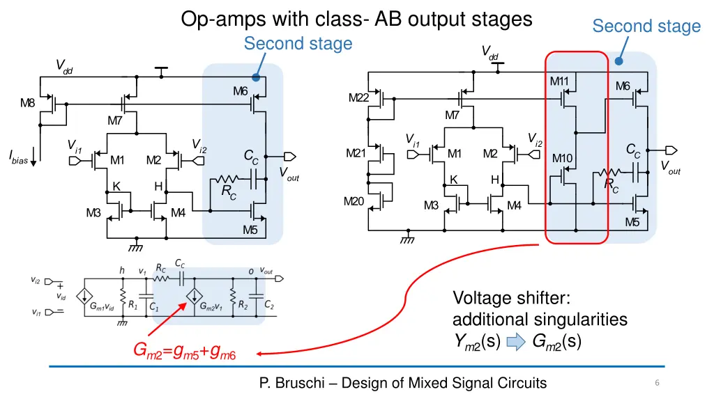 op amps with class ab output stages second stage