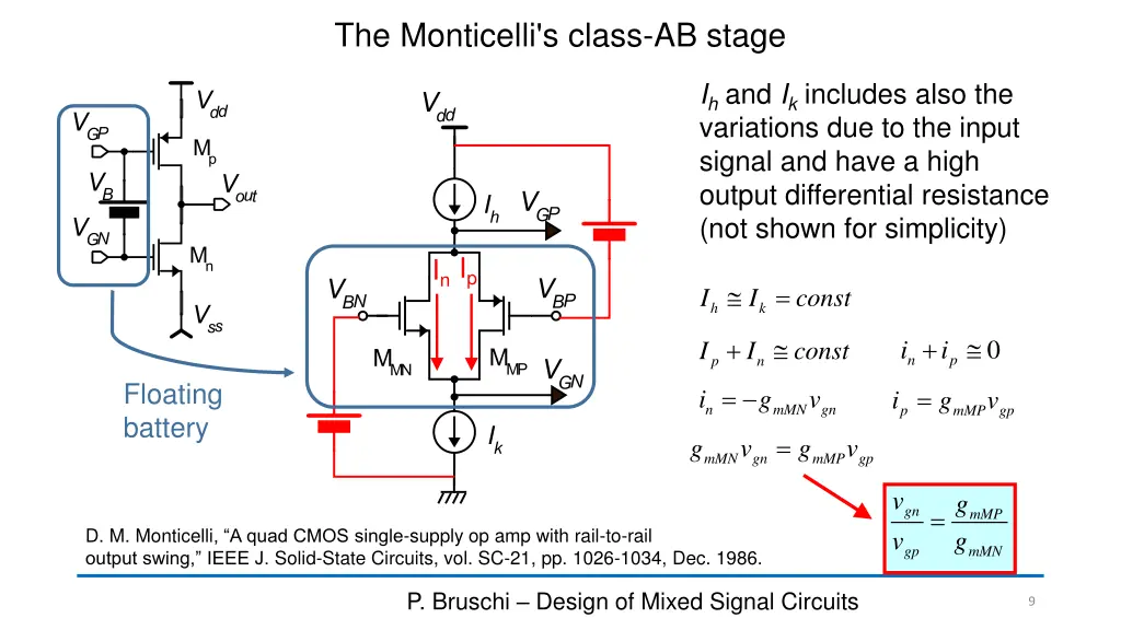 the monticelli s class ab stage