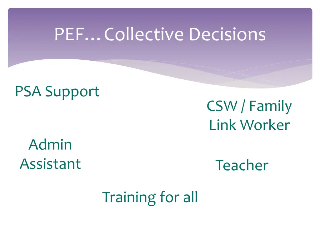 pef collective decisions