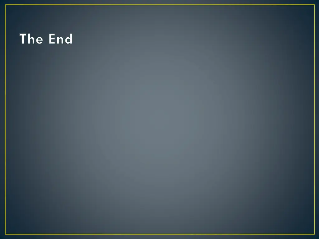 the end