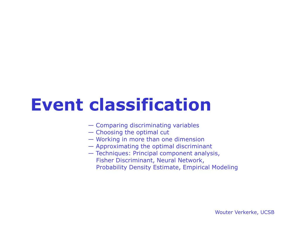 event classification