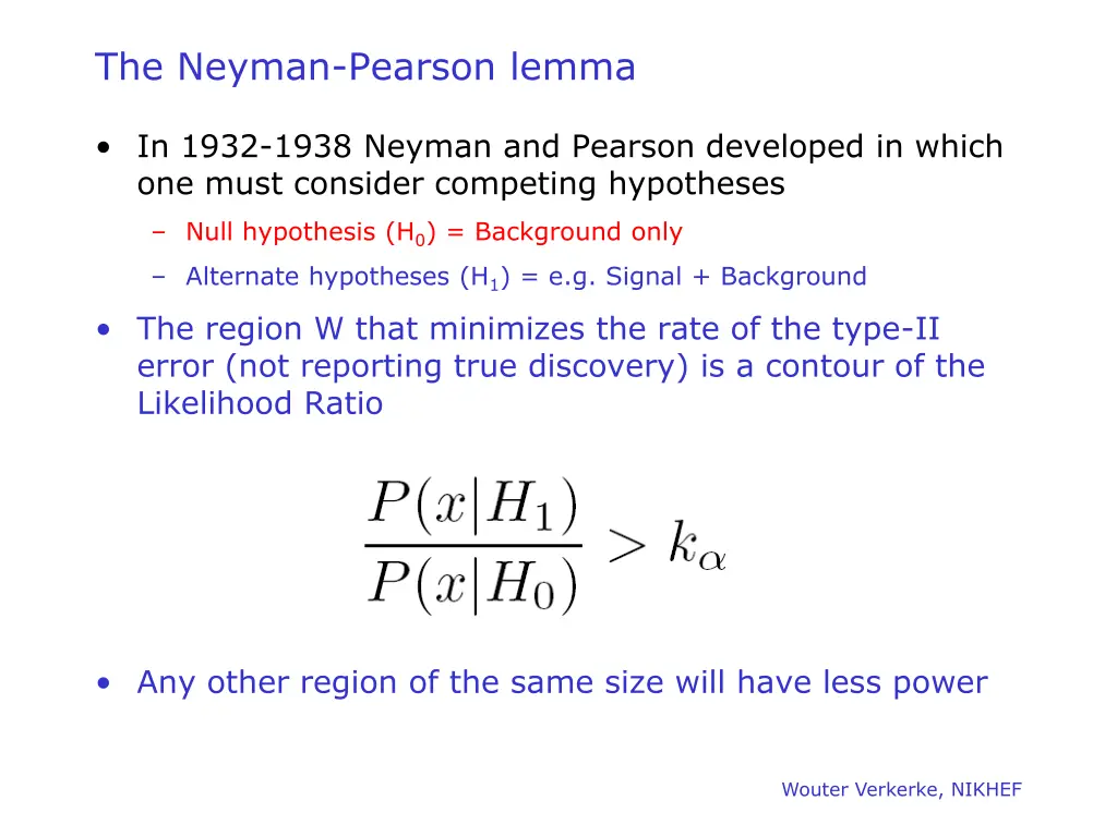 the neyman pearson lemma