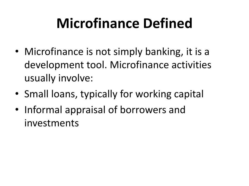 microfinance defined 4