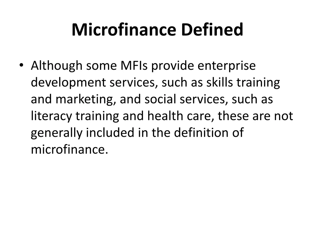 microfinance defined 6
