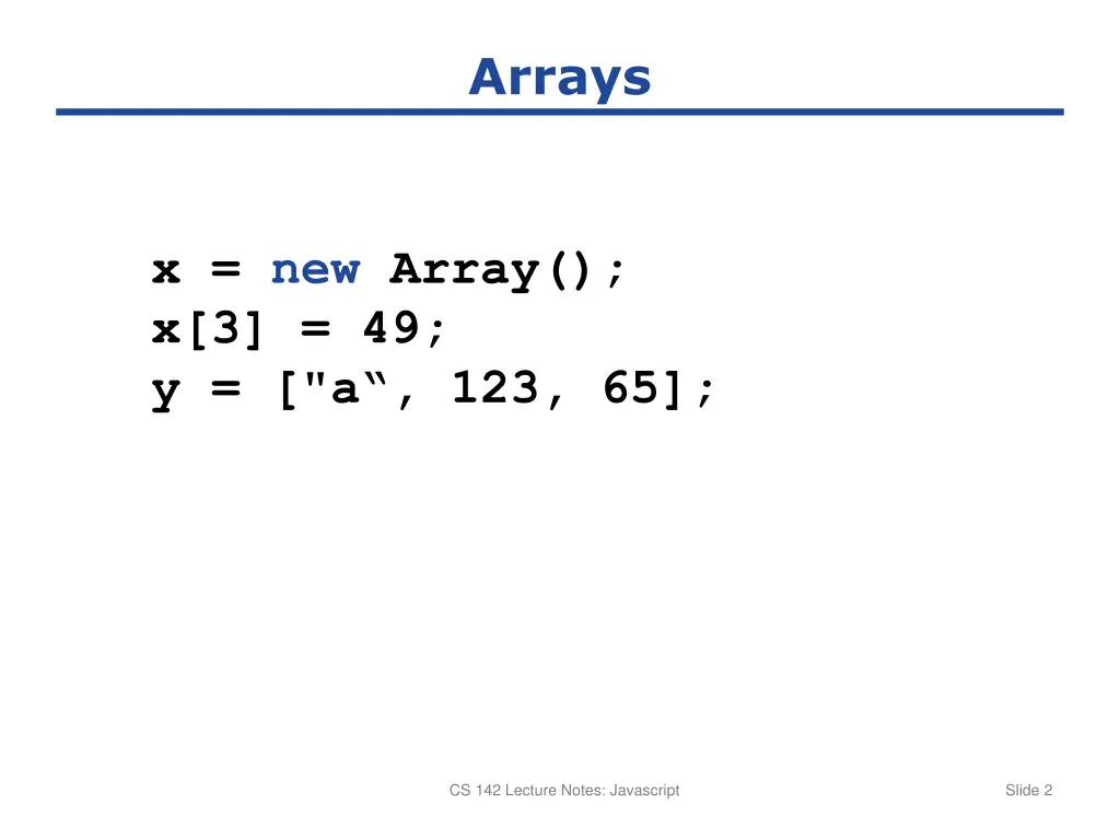 arrays
