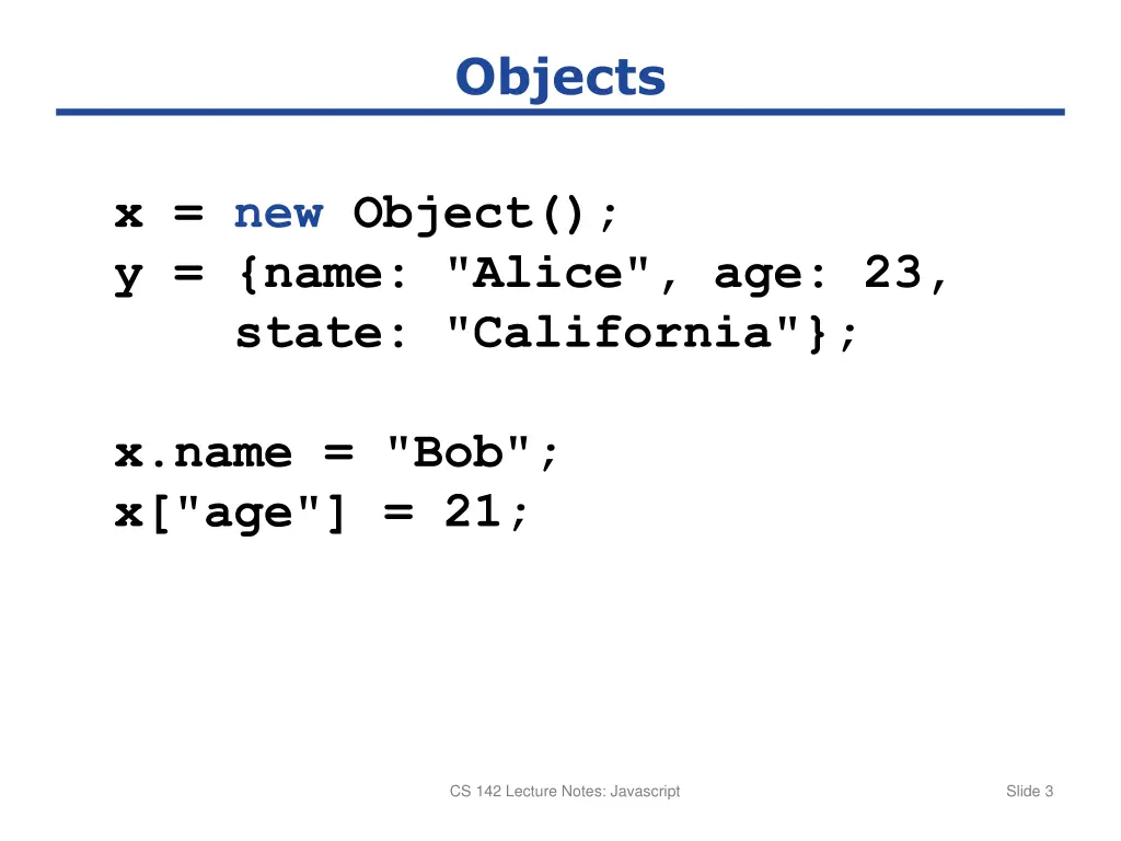 objects