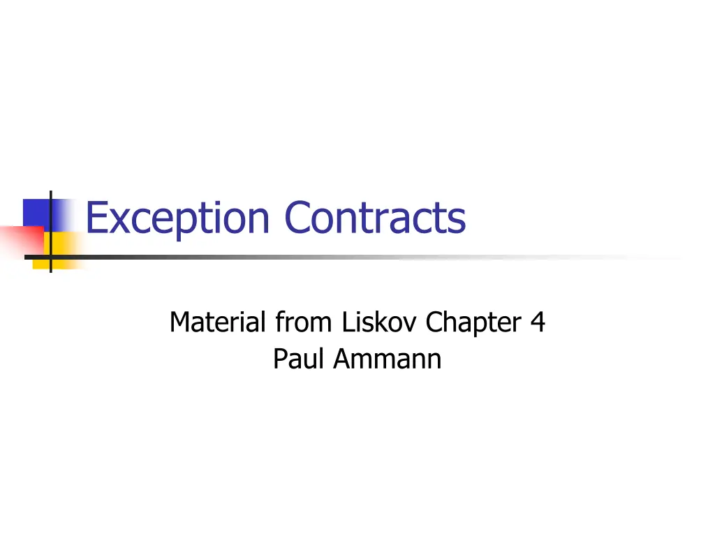 exception contracts