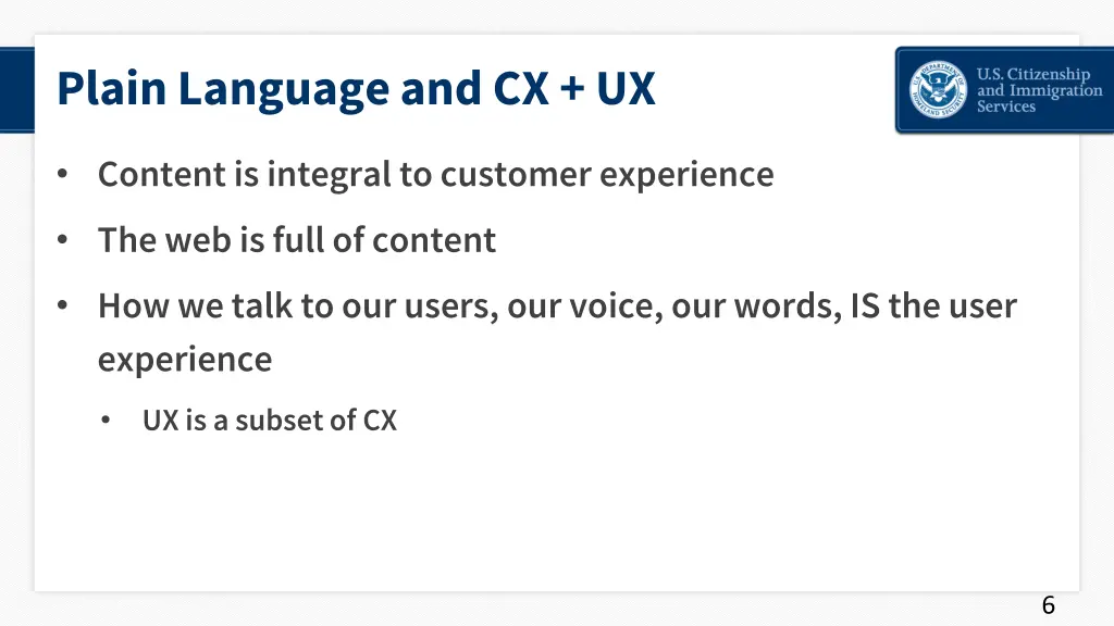 plain language and cx ux