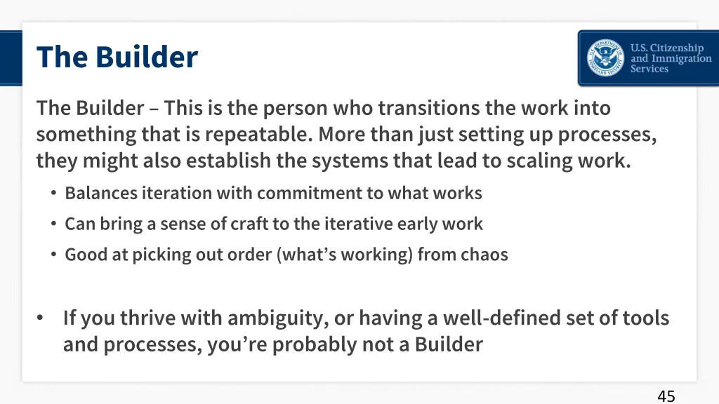 the builder